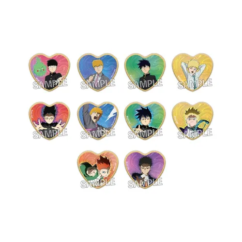 PROOF 100% Psychic TV Impression Scene Heart Shaped Character Badge Badges