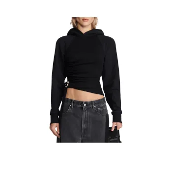 DION LEE SS24 SAFETY SLIDER HOODIE Sweatshirt Unisex Black