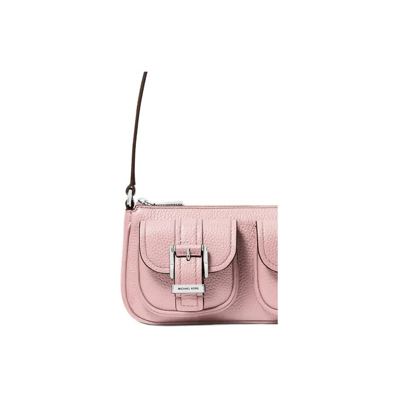 MICHAEL KORS Litchi Grain Leather Handbag, Shoulder Bag Small Size Women's Smoky Rose-2