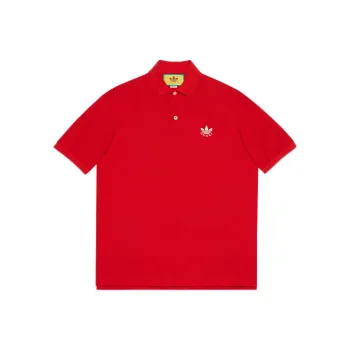 GUCCI X Adidas Cotton Piquet Polo