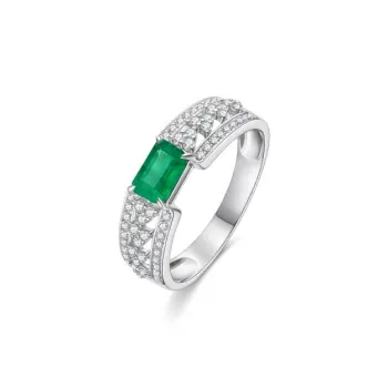 IL&CO. Natural Emerald Rings Women's