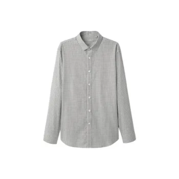 GOLDLION Shirt Men's Gray Plaid