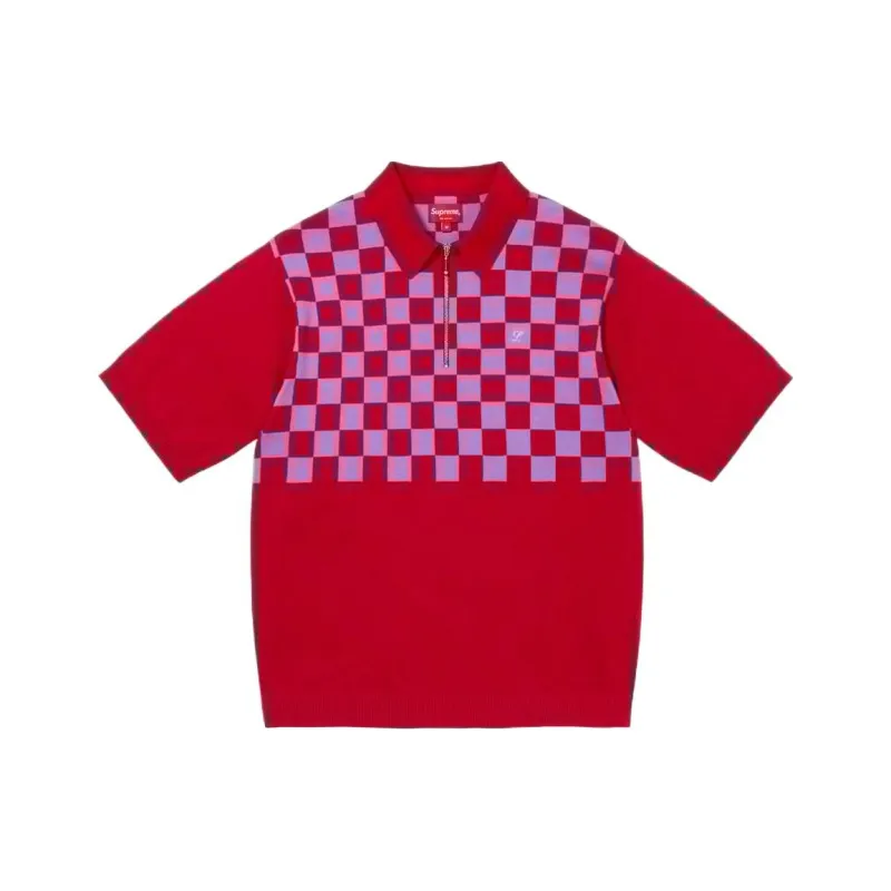 Supreme Checkerboard Zip Polo-3