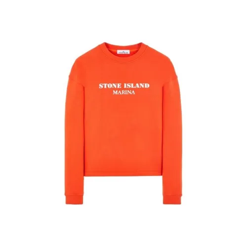 STONE ISLAND Sweatshirts Unisex Lobster Shrimp Red