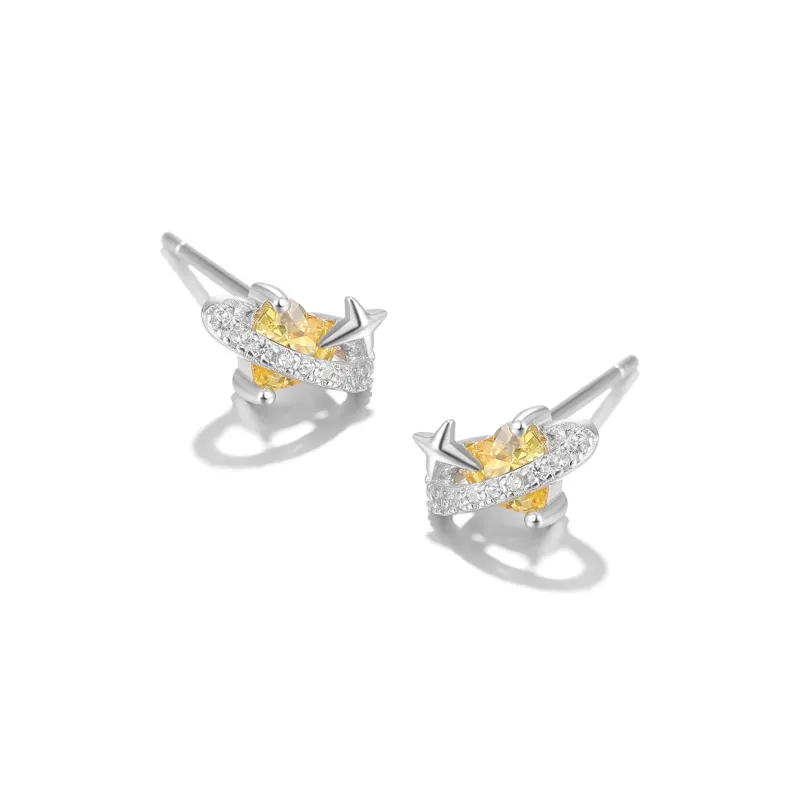 Clect 925 Sterling Silver Stud Earrings Women's-2