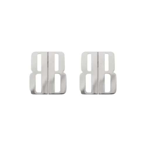 Balenciaga Brass Earrings Women's Silver