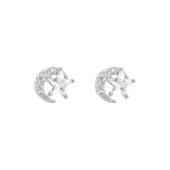 Heart Grass S925 Silver Stud Earrings Women's