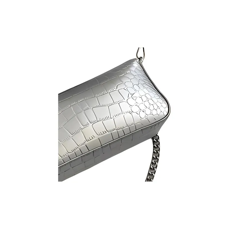 Fitchell PU Commute Small Square Shoulder Crossbody Bag Regular Women's Silver/Black/Khaki/White-3