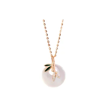 Bubble Scallops Chalcedony Jade Necklaces Women's
