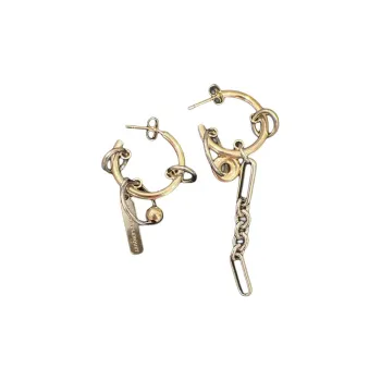 JUSTINE CLENQUET Palladium Plated Earrings Unisex Gold