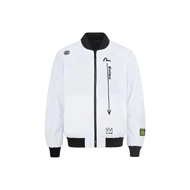EVISU x Jean Michel Basquiat Jacket Men's Black White-2