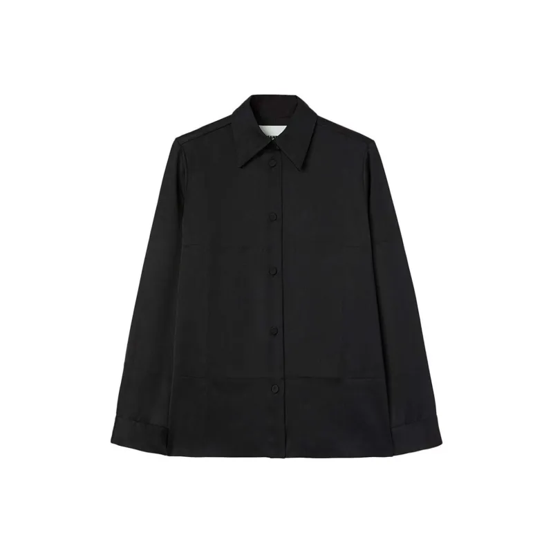 JIL SANDER Pointed collar Satin Shirt-0