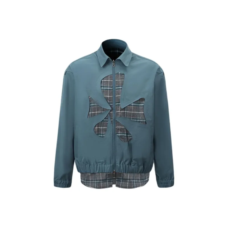 YAOJIUJIUQI Jackets Coats Men's Blue-0