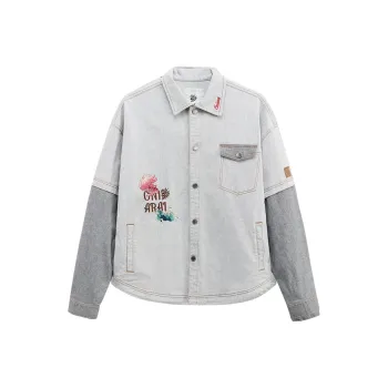 ONIARAI Shirts Men Denim Gray
