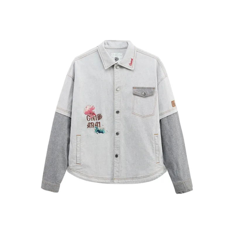 ONIARAI Shirts Men Denim Gray-0