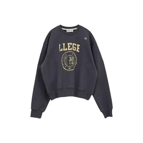 RECTO SS24 LLEGE LOGO SWEATSHIRT Sweatshirt Men's Bluish Charcoal/Charcoal Blue