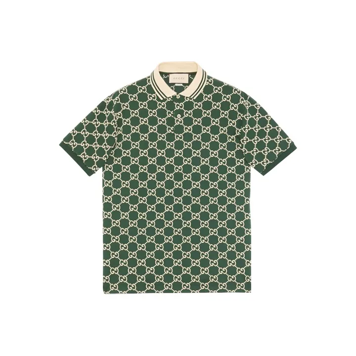 GUCCI Polo Shirts Men Green-0