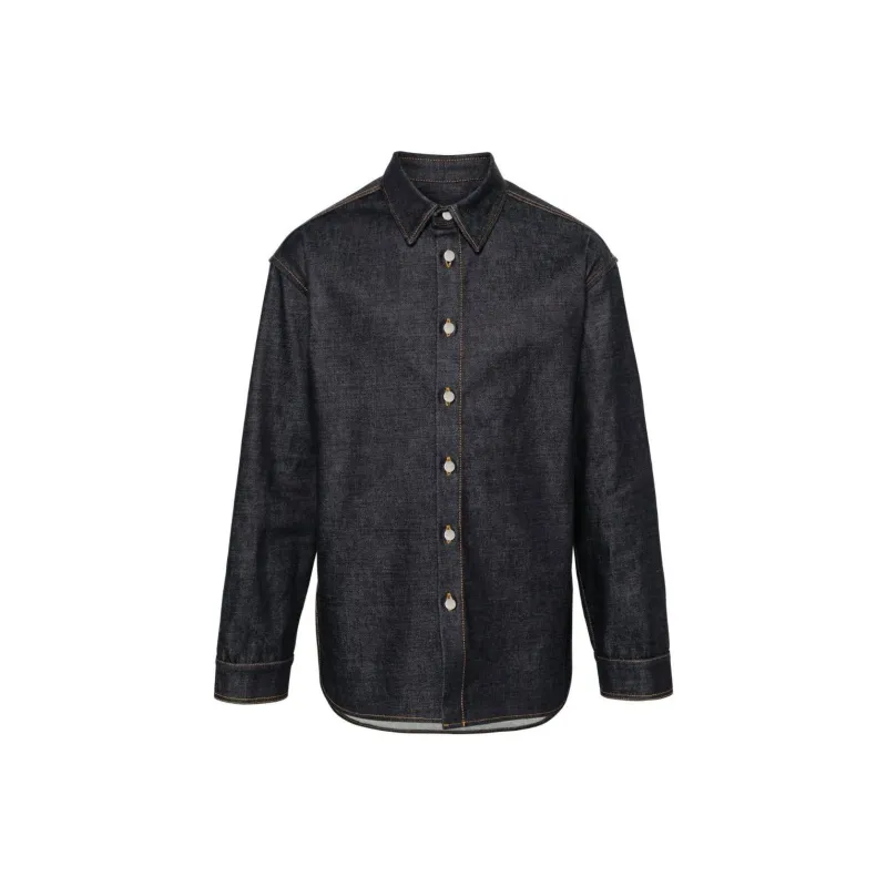 Ferragamo Long Sleeved Denim Shirt-0