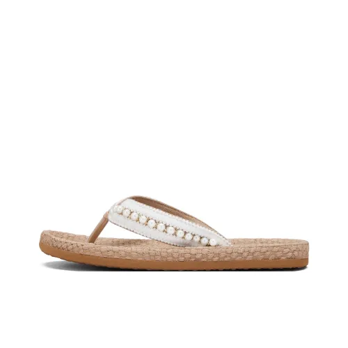 Hotwind EVA Odor Resistant, Abrasion Resistant Flip Flops Women's Beige