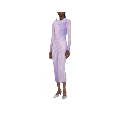 Self-portrait Mock-Neck Embellished Midi Dress