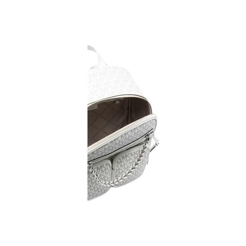 MICHAEL KORS Elliot Polyurethane Backpack Women's Gray/White-2