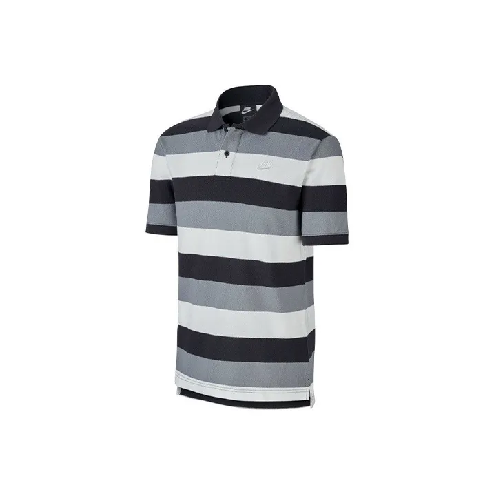 Nike Polo Shirts Men Black Gray Color-0
