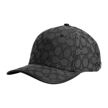 COACH Recycled Cotton, Recycled Polyester, Leather Baseball Caps Unisex Gray