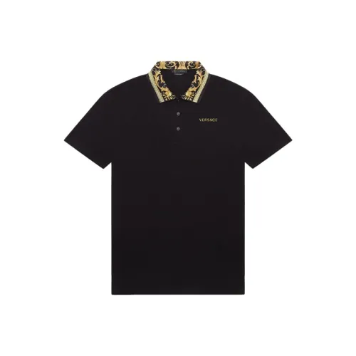 VERSACE Polo Shirts Men Black