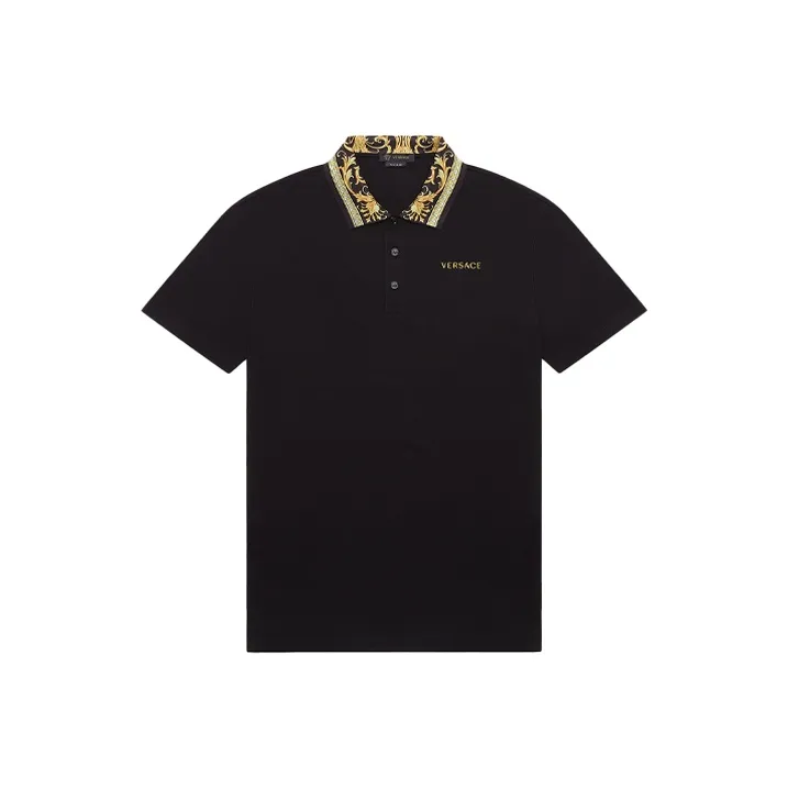 VERSACE Polo Shirts Men Black-0