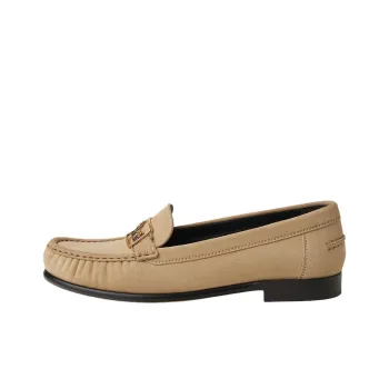 HERMES Kessy Casual Single Shoes Women's Linen Beige