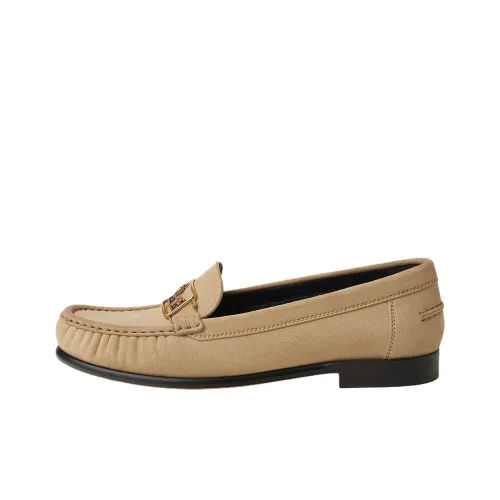 HERMES Kessy Casual Single Shoes Women's Linen Beige