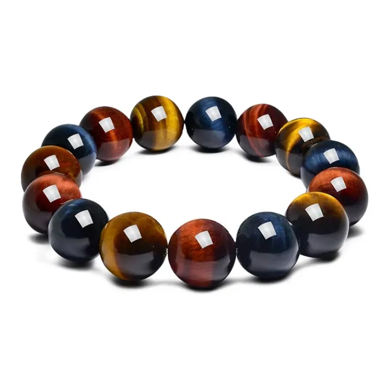 Harf Tiger's Eye Stone Jade Bracelets Unisex-17