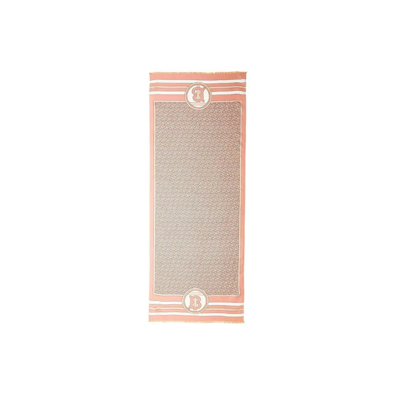 Burberry Silk Scarves Unisex Pink-1
