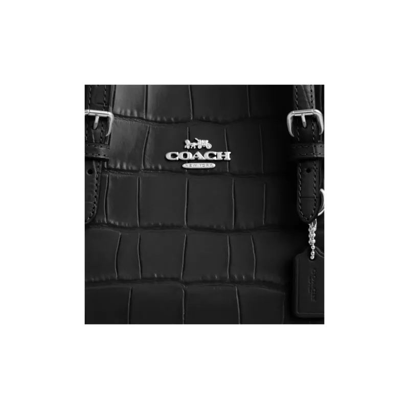COACH Mollie Leather Tote Bag Shopping Bag Shoulder Bag Crossbody Bag Handbag Medium Size Women's Black-1