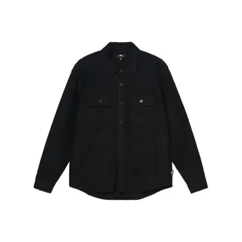 Stussy Textured Wool Cpo Long Sleeve Shirt