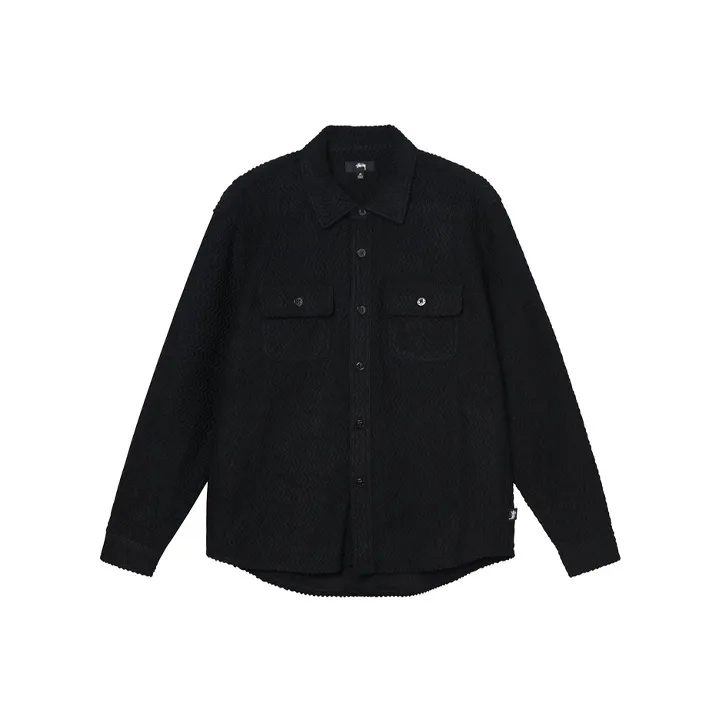 Stussy Textured Wool Cpo Long Sleeve Shirt-0