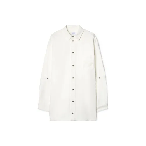 Off 90s Cut Out Curved Hem Shirt