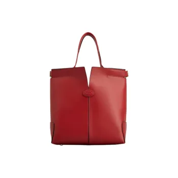 TOD'S DI Cow Leather Handbag Trumpets Women's Red