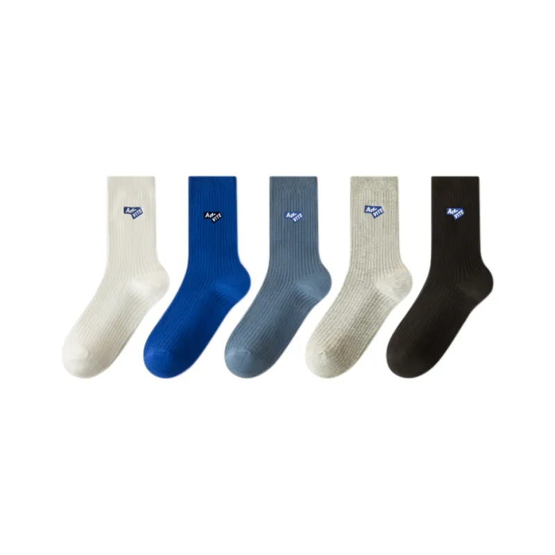 FAIRWHALE Mid Calf Socks Unisex 5 Pack-41