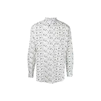 CDG CDG Shirt X Kaws Classic Letters Poplin Shirt