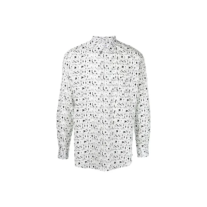CDG CDG Shirt X Kaws Classic Letters Poplin Shirt-0