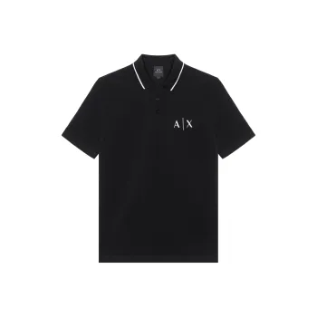 ARMANI EXCHANGE Polo Shirts Men Black