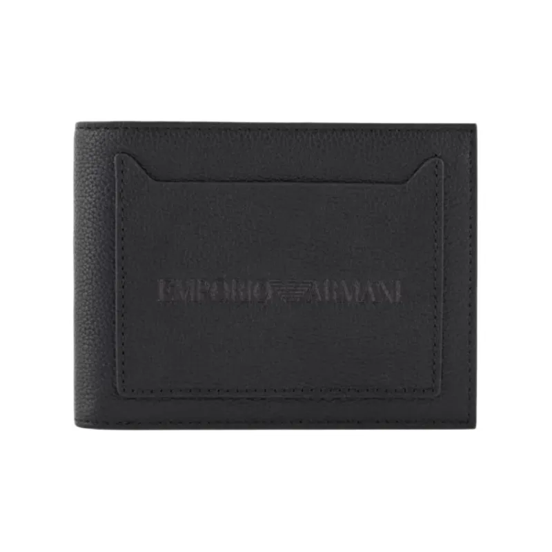 EMPORIO ARMANI Cow Leather Wallet Men's Black-0