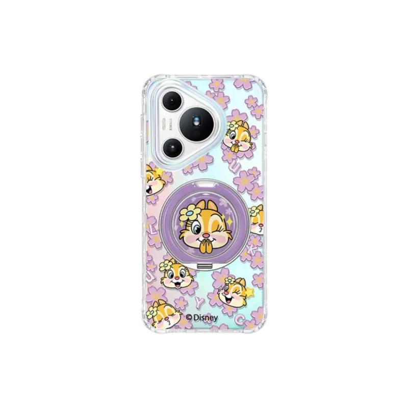 Marsfield Acrylic Material 360 Iridescent Support Point Pink Floral Squirrel Phone Cases Compatibility Huawei P70/PRO-5