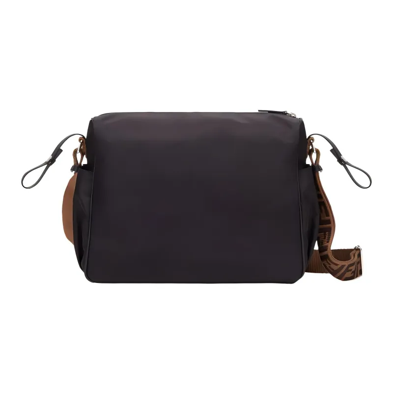 FENDI Nylon Diaper Bag, Crossbody Bag, Shoulder Bag Kids' Black-3