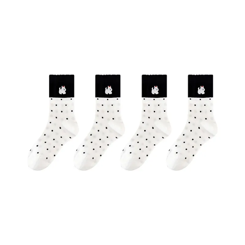 Moremoli Mid Calf Socks Women's 4 Pack-6
