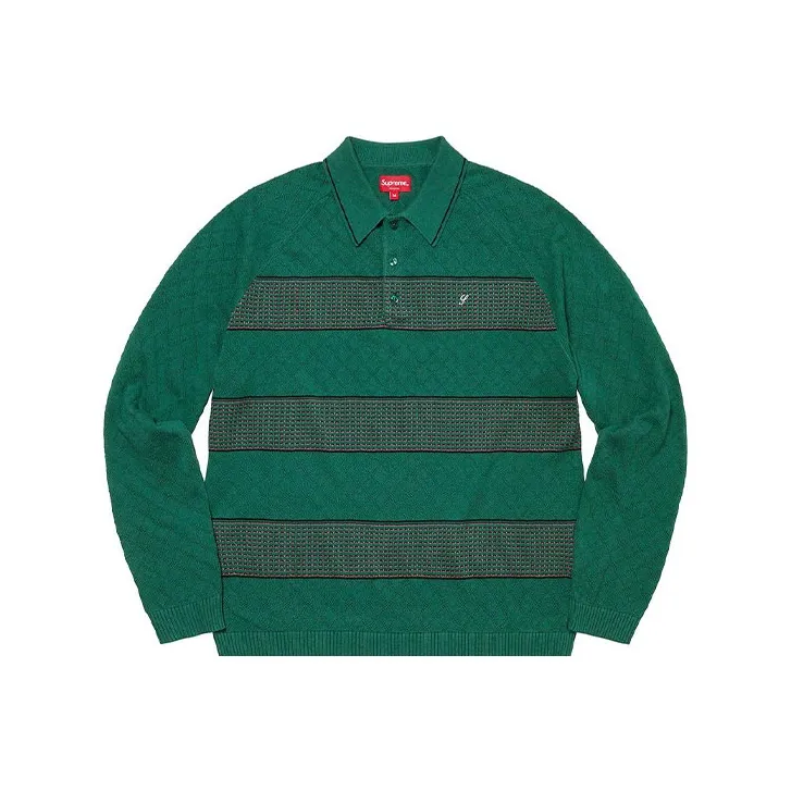 Supreme Knit Stripe L/S Polo-2