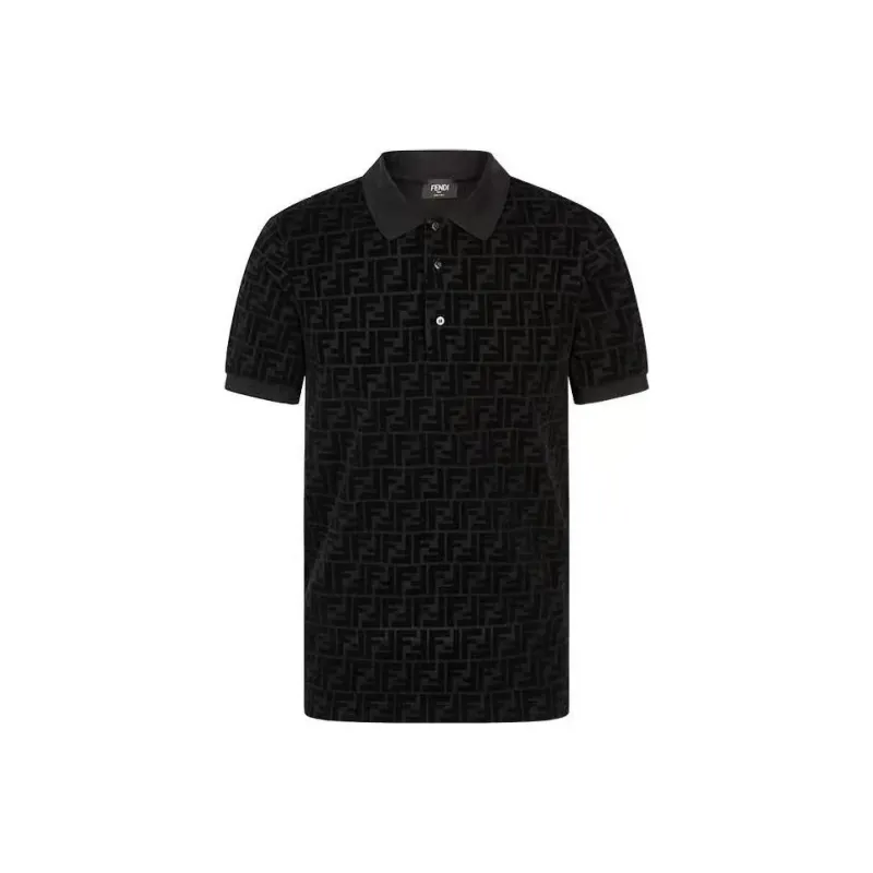 FENDI Ff Jacquard Short Sleeved Polo Shirt-0