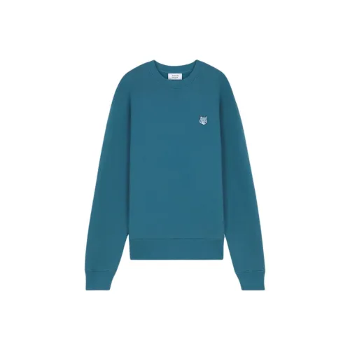 Maison Kitsune Fox Head Patch Crewneck Sweatshirt