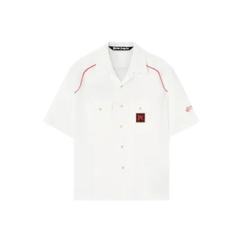 PALM ANGELS X Haas F1 Team Linen Bowling Shirt